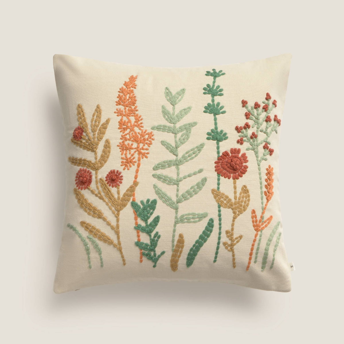 Funda de cojín con bordado floral Ritcas - Main Image