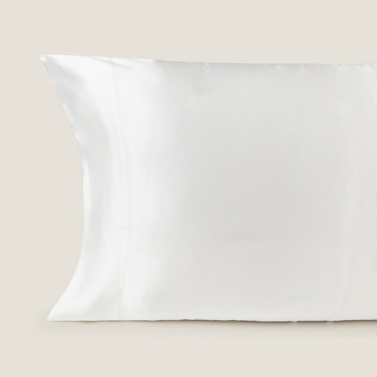 Pillowcase silk and cotton sateen 300 thread count Silkcot white