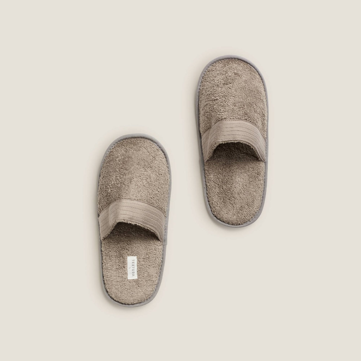 Bamboo cotton terry slippers Sublim grey – Textura Interiors