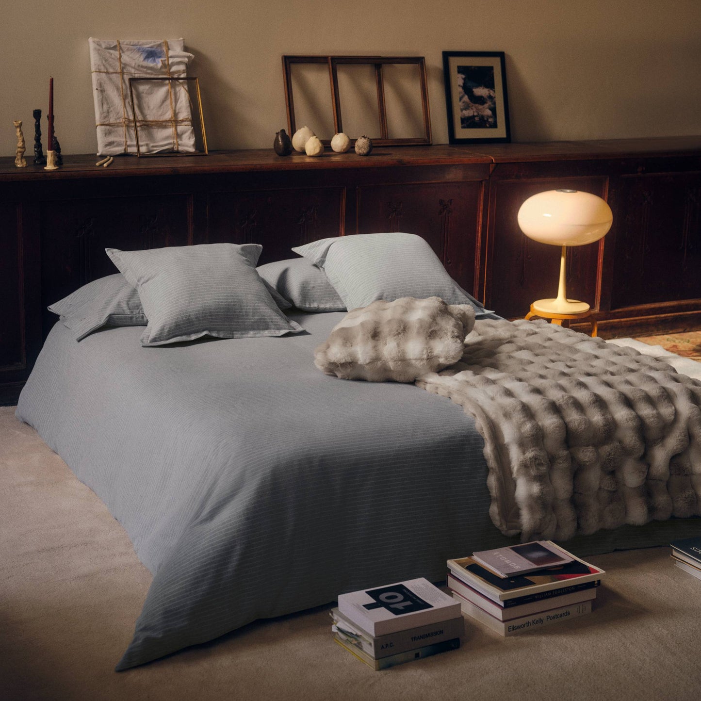 Pack funda nórdica de franela a rayas Gafray