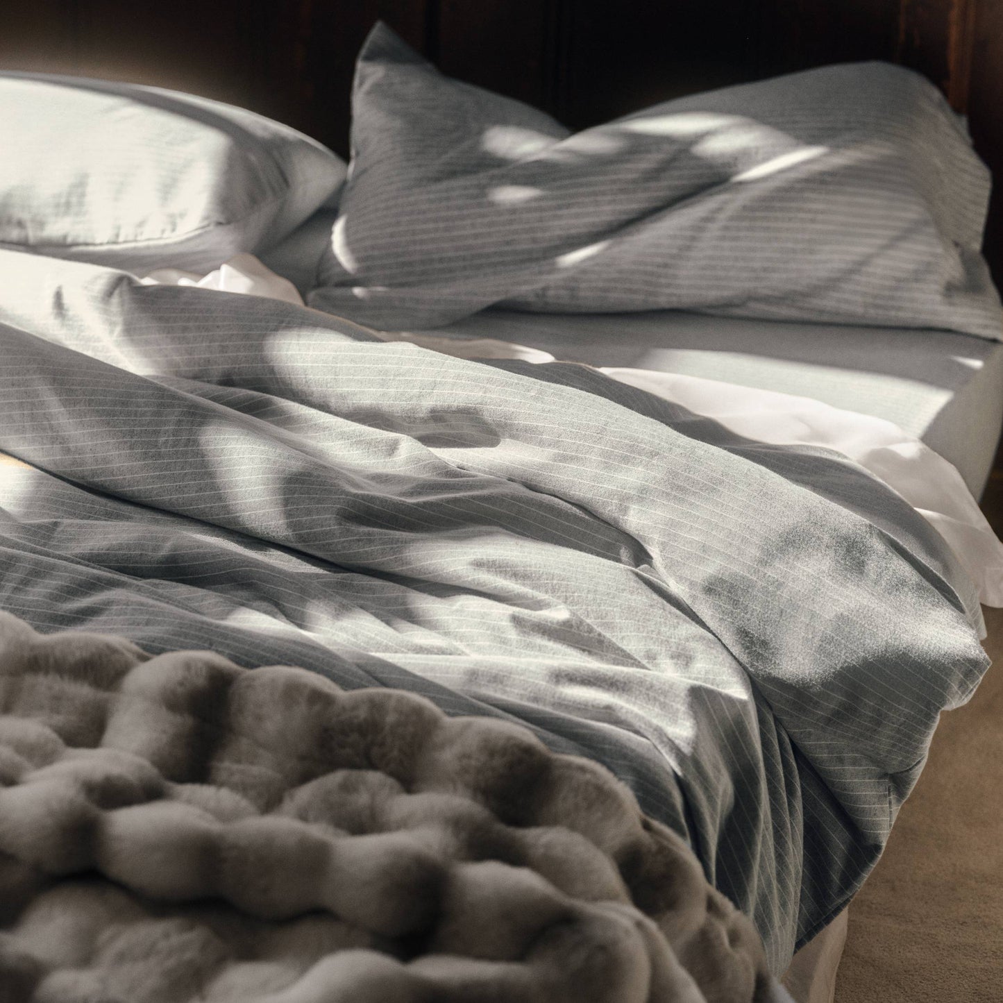 Sábana de franela a rayas Gafray