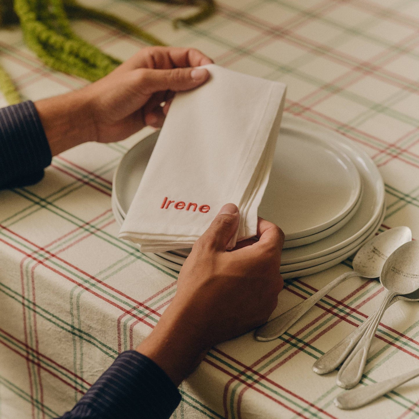 Set de 2 servilletas de algodón y bambú Momabam2