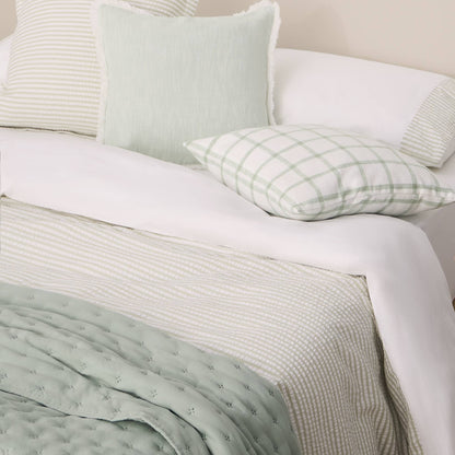 Duvet cover cotton 180 thread count seersucker stripes Crese