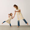 Cotton check apron Mimo