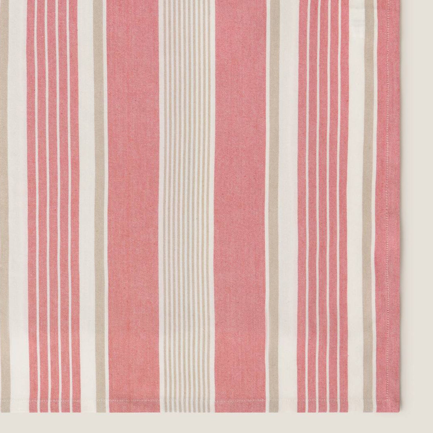 Joc de 2 tovallons de cotó i bambú amb ratlles Frenche