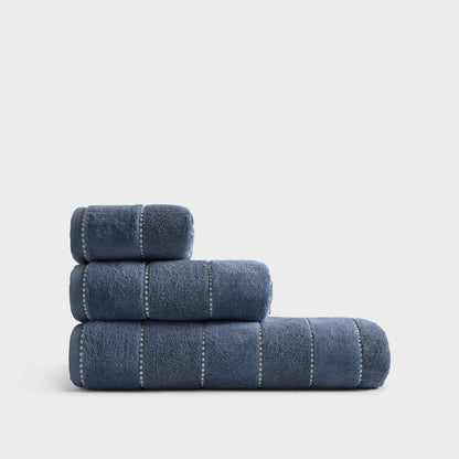 Cotton bath towel velour stripes Meto