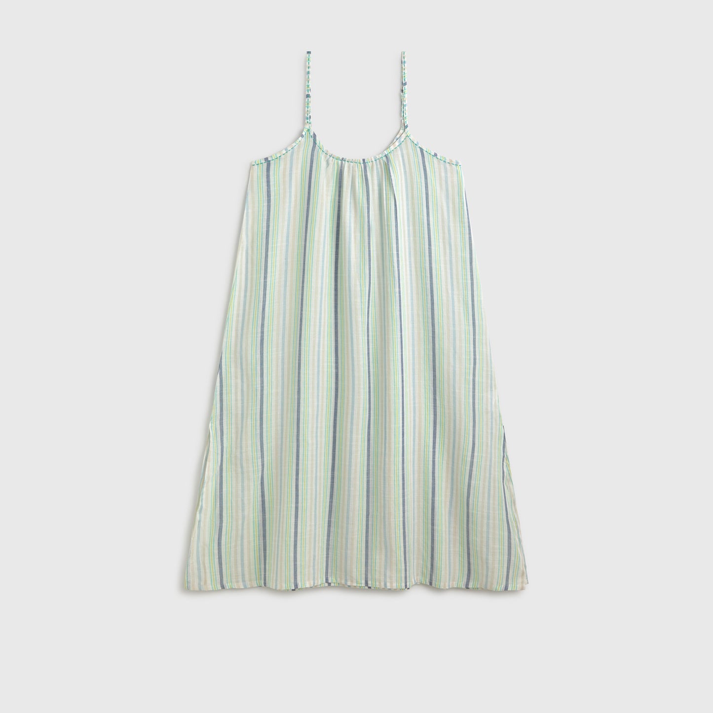 Long striped cotton beach dress Fluoriana