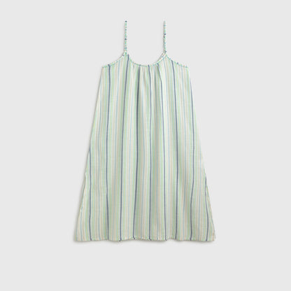Long striped cotton beach dress Fluoriana