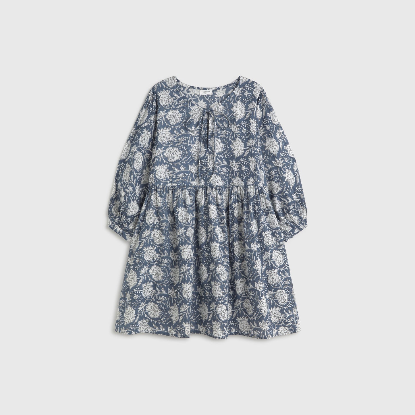 Short floral cotton caftan Kenco