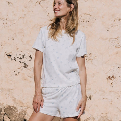 Marine-print cotton shorts Moana