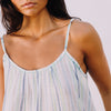 Robe de plage longue en coton à rayures Fluoriana