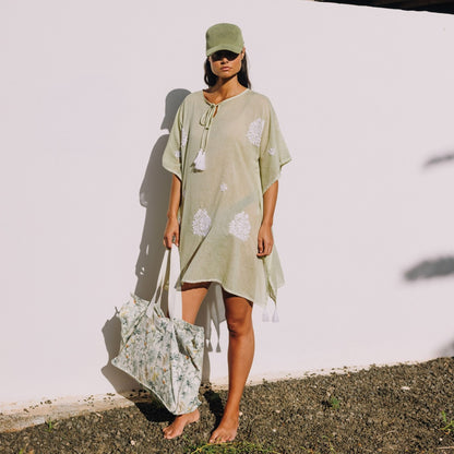 Caftán algodón efecto lavado Tuse