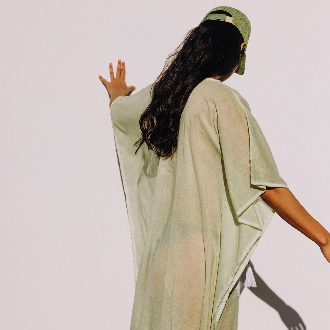 Caftán algodón efecto lavado Tuse