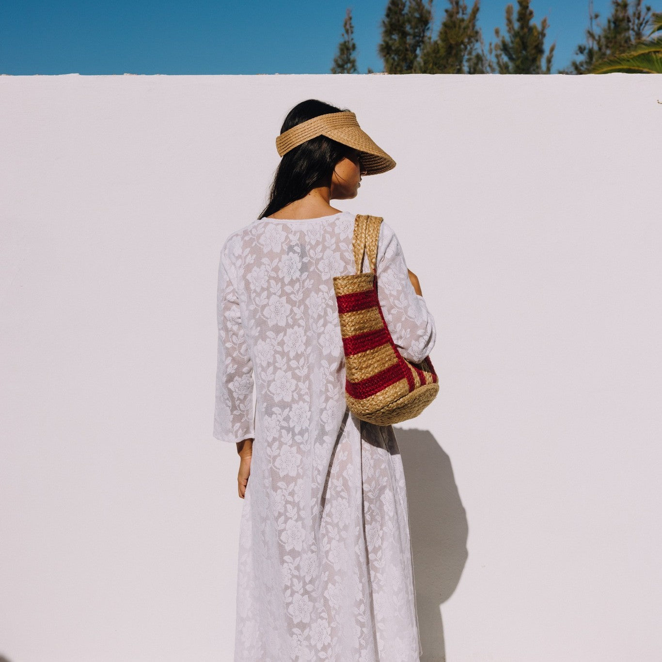 Long cotton lace caftan Musi