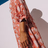Caftán largo algodón estampado floral Kenla