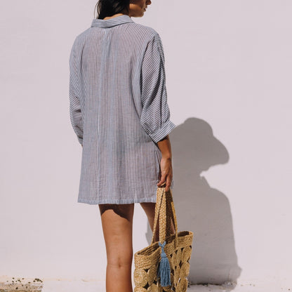 Cotton striped caftan Almarayc