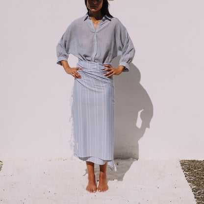 Cotton striped caftan Almarayc