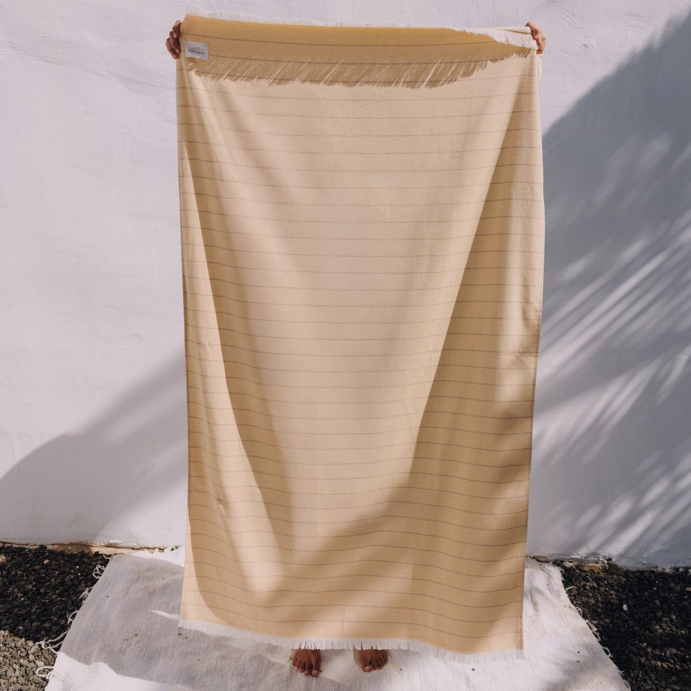 Cotton fine terry striped beach towel Bimon