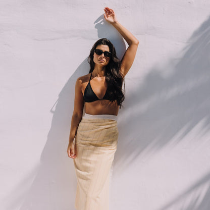 Cotton fine terry striped beach towel Bimon