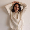 Camisa pijama franela algodón flores y rayas Neusi