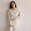 Camisa pijama franela algodón flores y rayas Neusi