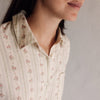 Camisa pijama franela algodón flores y rayas Neusi