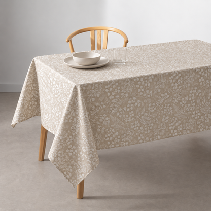 Nappe enduite jacquard floral Homa