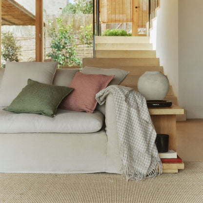 Plaid de cuadros con flecos Vipla