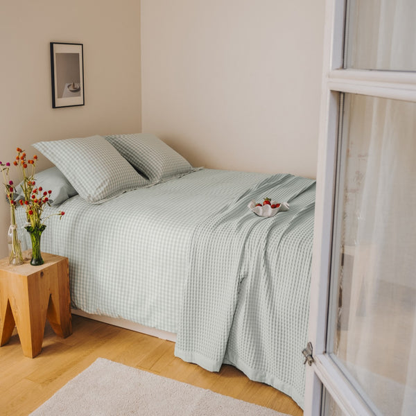 Funda nórdica algodón 180 hilos cuadros vichy Kimcua