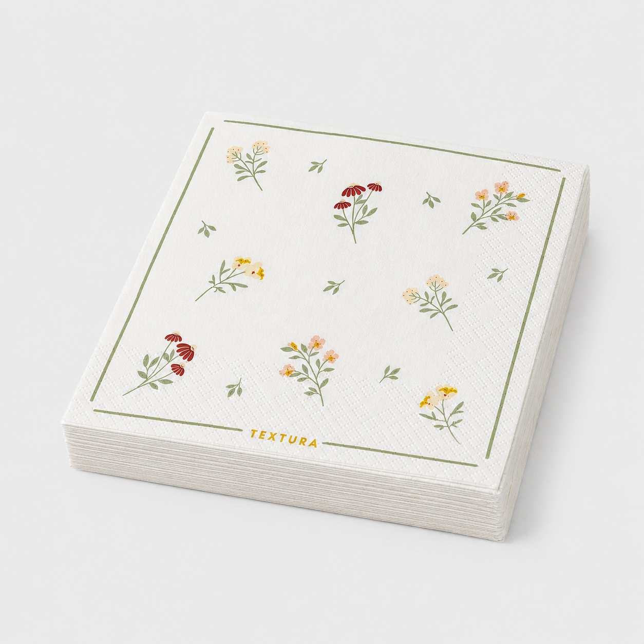Lot de 20 serviettes en papier fleuries Florgup