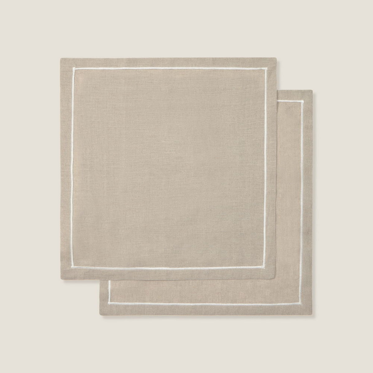 Set de 2 servilletas de lino natural Lin color marfil natural – Textura ...