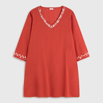 RILE-TUNIC-A TEJA CORAL-0